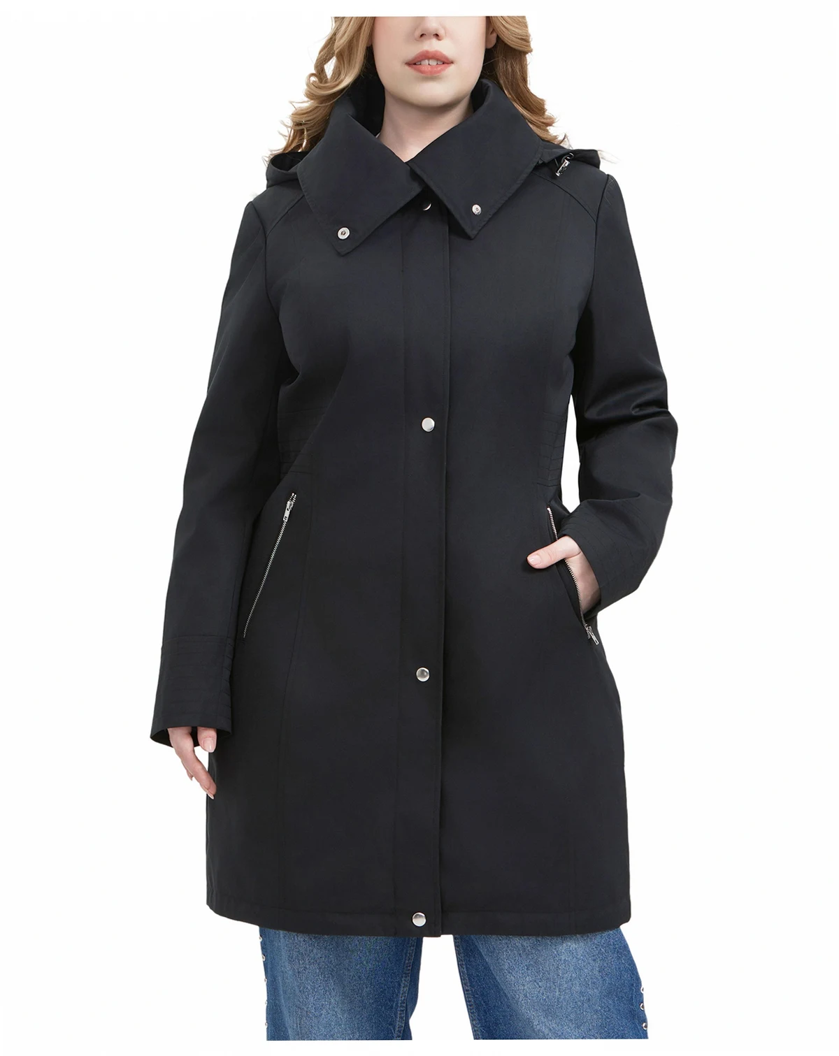 Women's Plus Size Camila Water Resistant Hooded Anorak Coat
