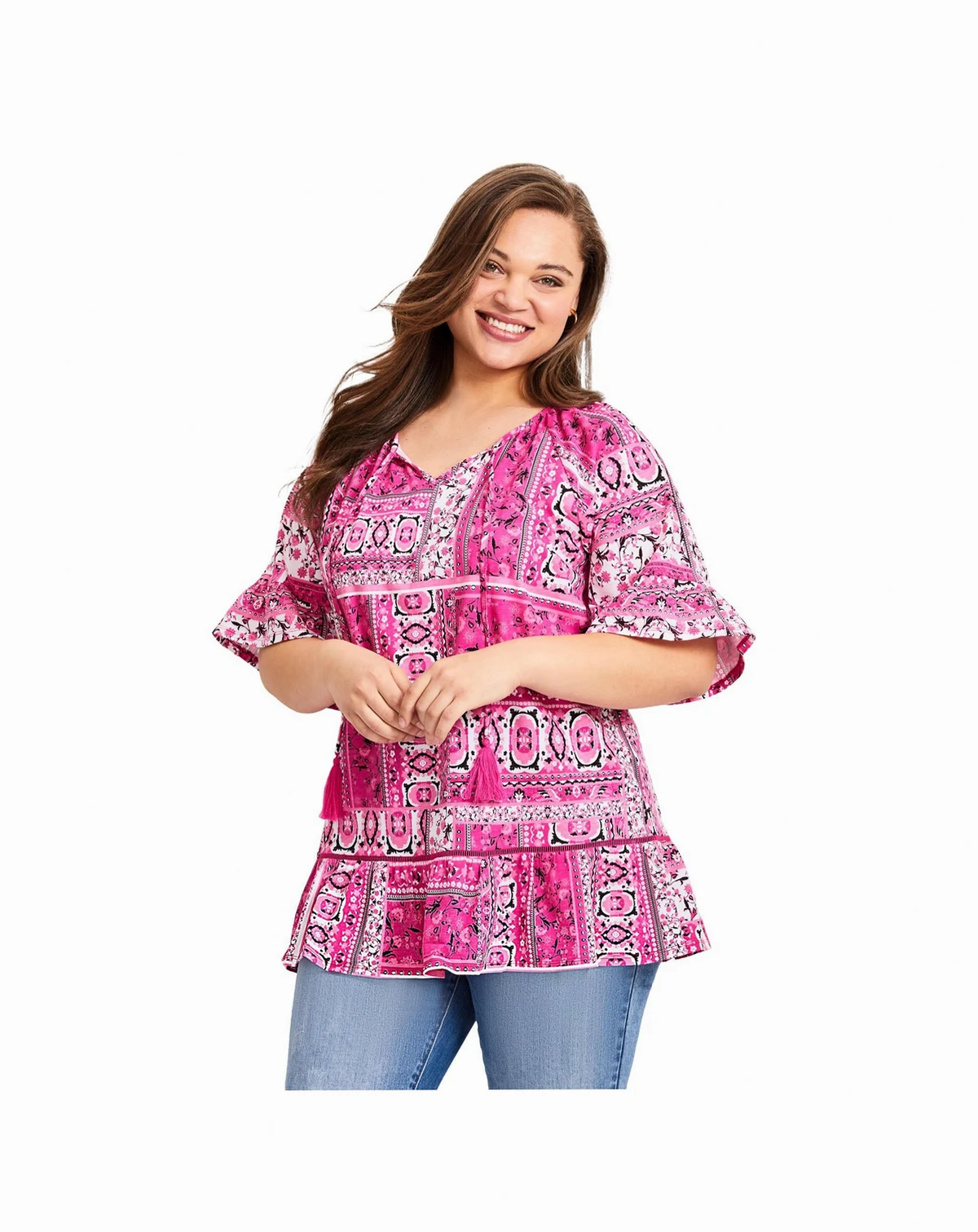 Women's Flutter Sleeve Top