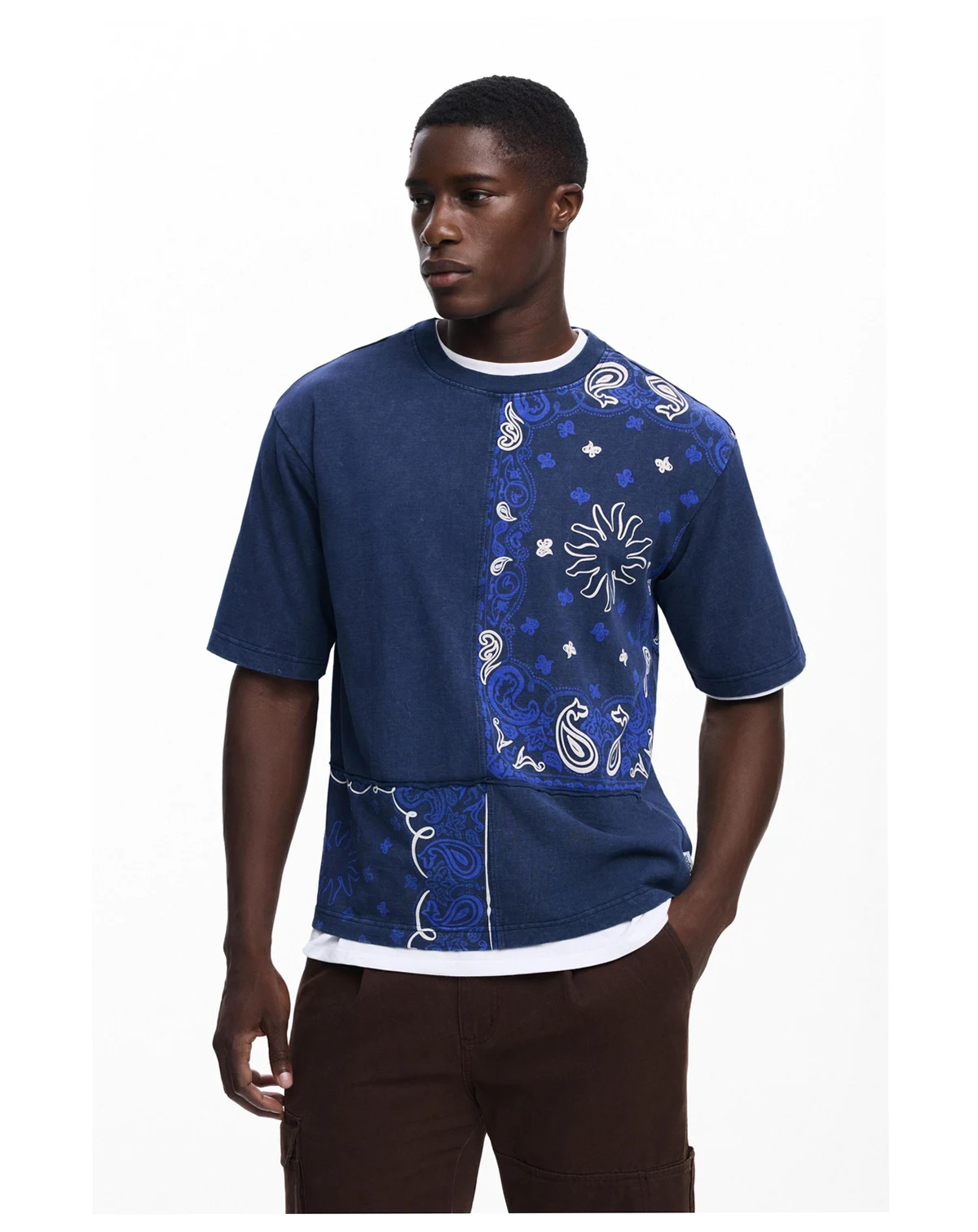 Men's T-shirt with sun patches