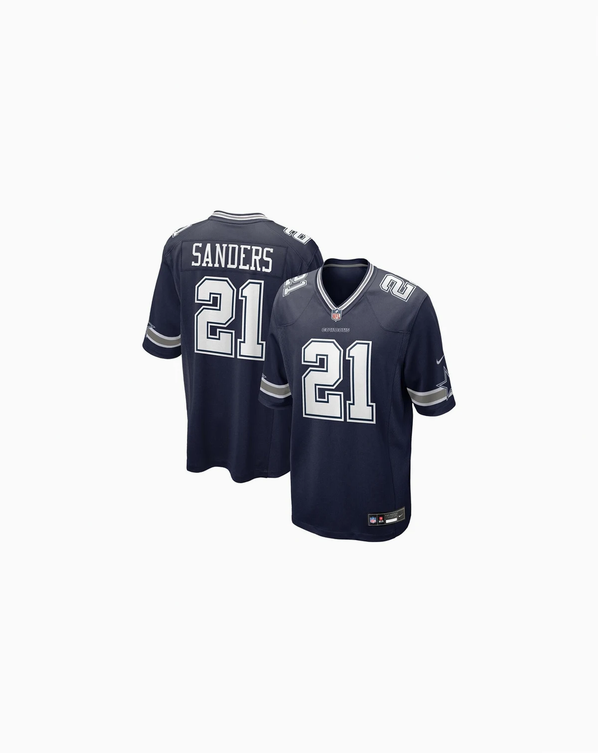 Men's Deion Sanders Navy Dallas Cowboys Team Retired Player Game Jersey