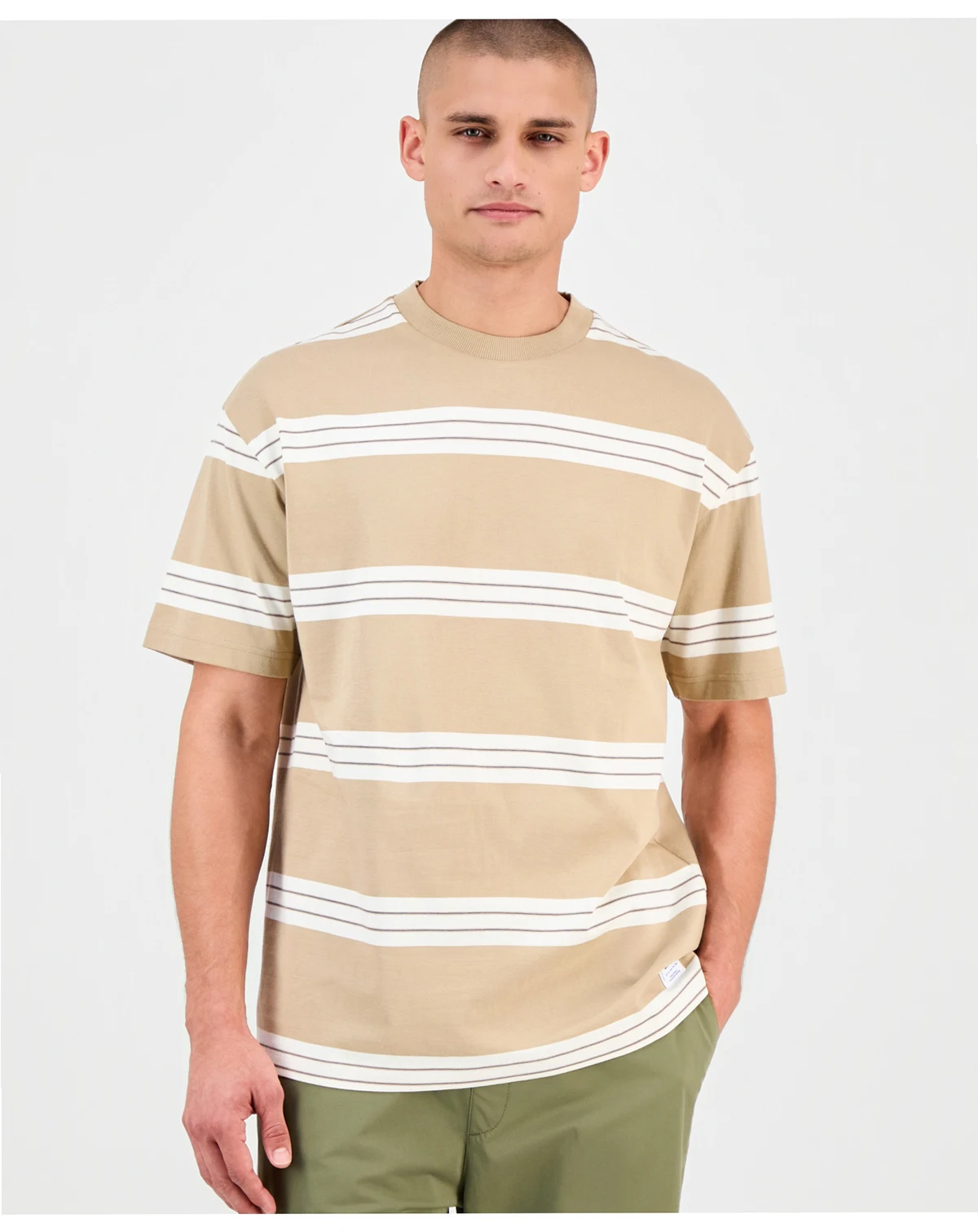 Men's Nolisto Short-Sleeve Striped Crewneck T-Shirt