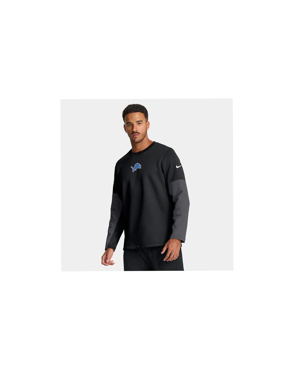 Men's Black Detroit Lions Sideline Scripted to Win Performance Long Sleeve T-Shirt