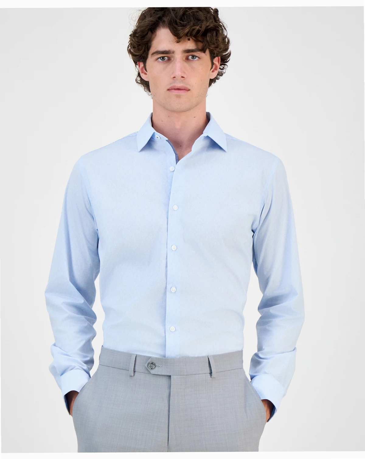 Men's Slim-Fit Vine Print Dress Shirt, Created for Macy's