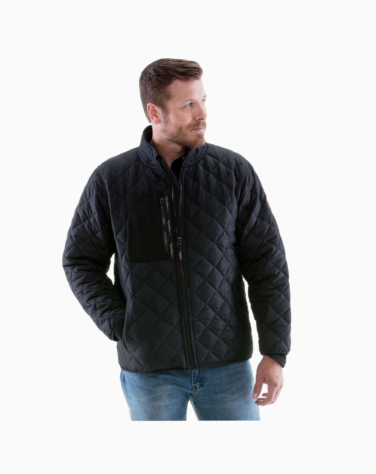 Men's EnduraQuilt Diamond Quilted Puffer Jacket - Insulated Cold Weather Water-Resistant Winter Coat