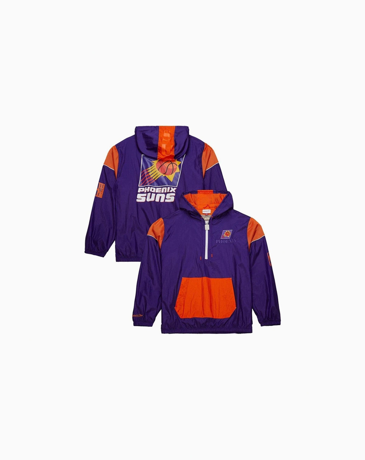 Men's and Women's Purple Phoenix Suns Hardwood Classics Team OG 3.0 Anorak Half-Zip Windbreaker Jacket