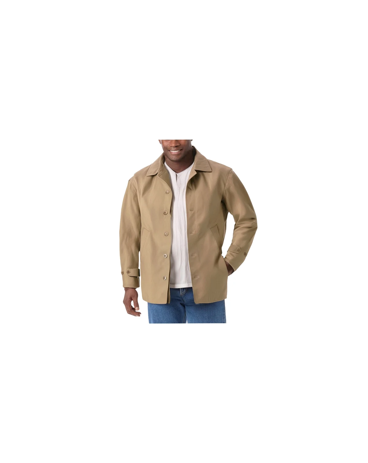 Big & Tall Water-Resistant Trench Coat