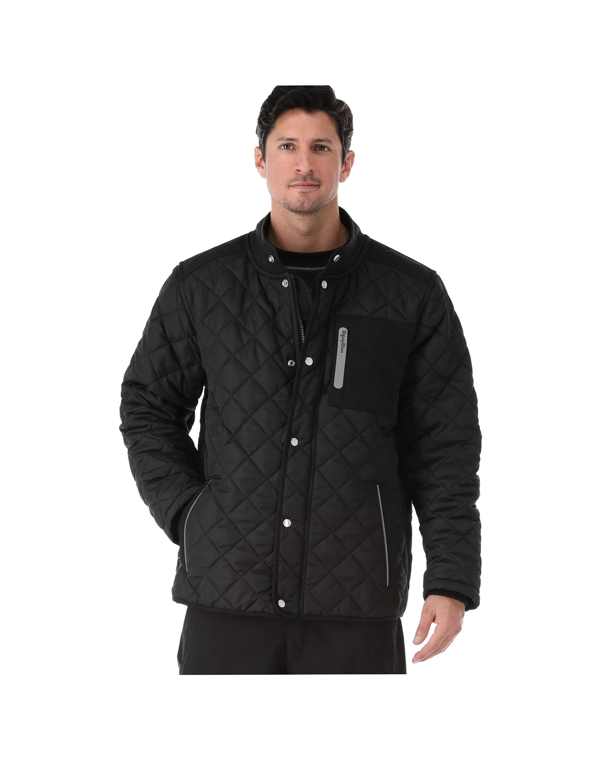 Men's Insulated Diamond Quilted Jacket - Warm, Lightweight Coat for Cold Weather