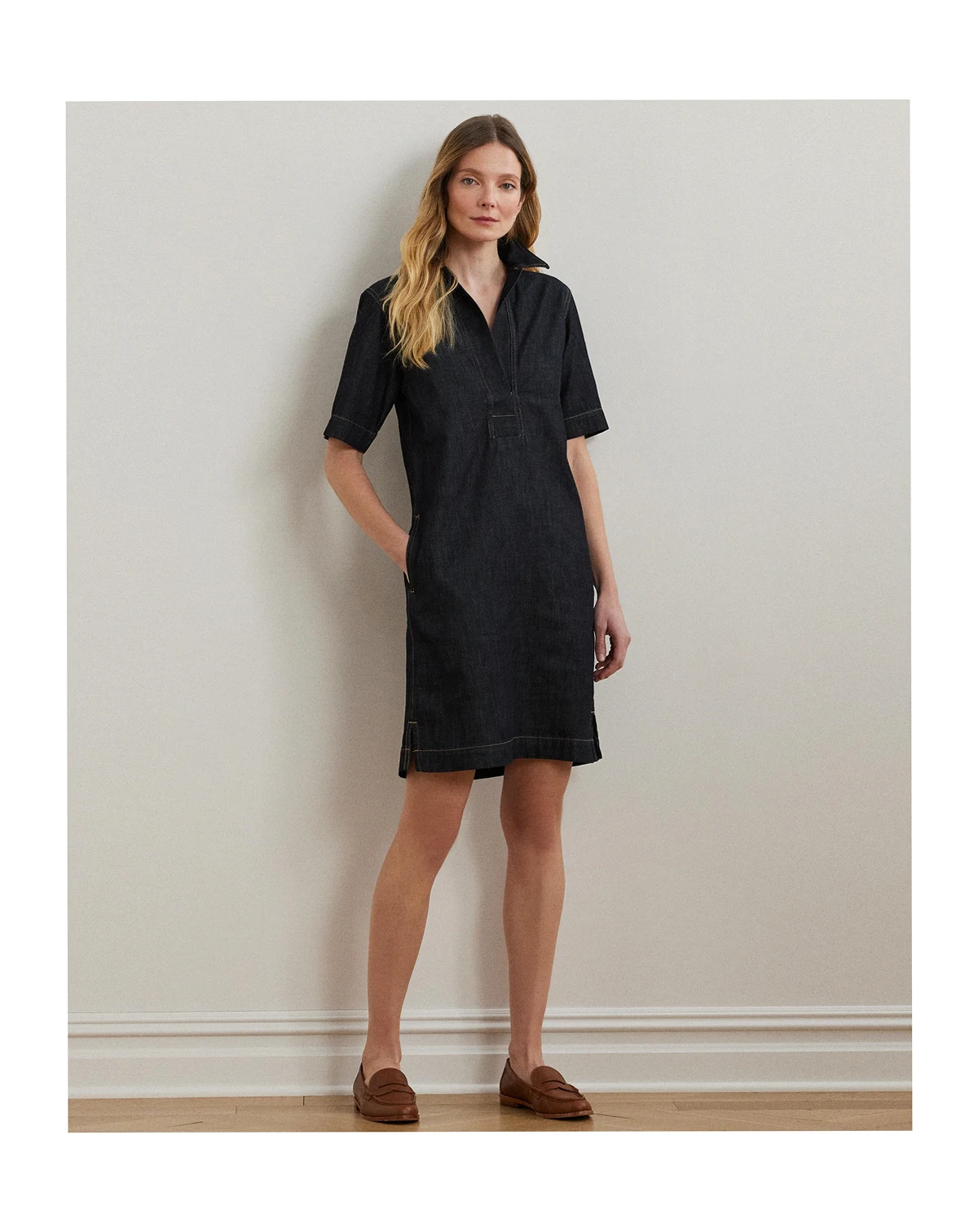 Denim Cotton Shift Dress