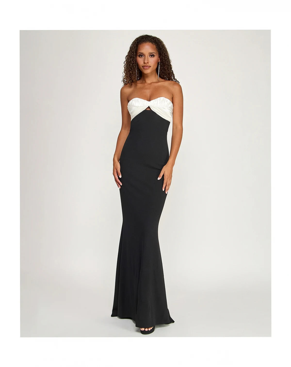 Juniors' Scuba Crepe Pleated Bust Gown, Created for Macy's