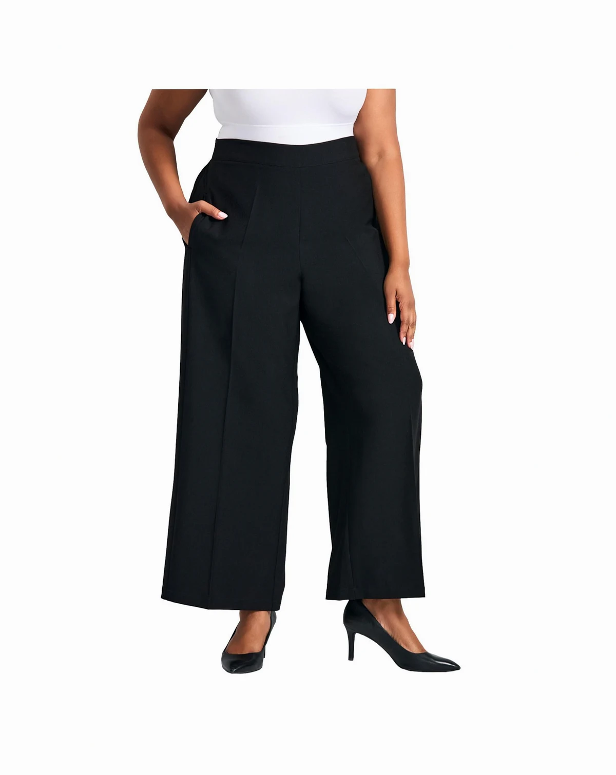 Women's Anna Wide Leg Pleat Front Pant
