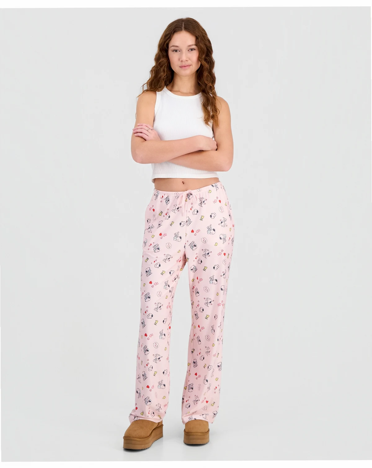 Juniors' Snoopy Valentine's Day Brushed Jersey Lounge Pants