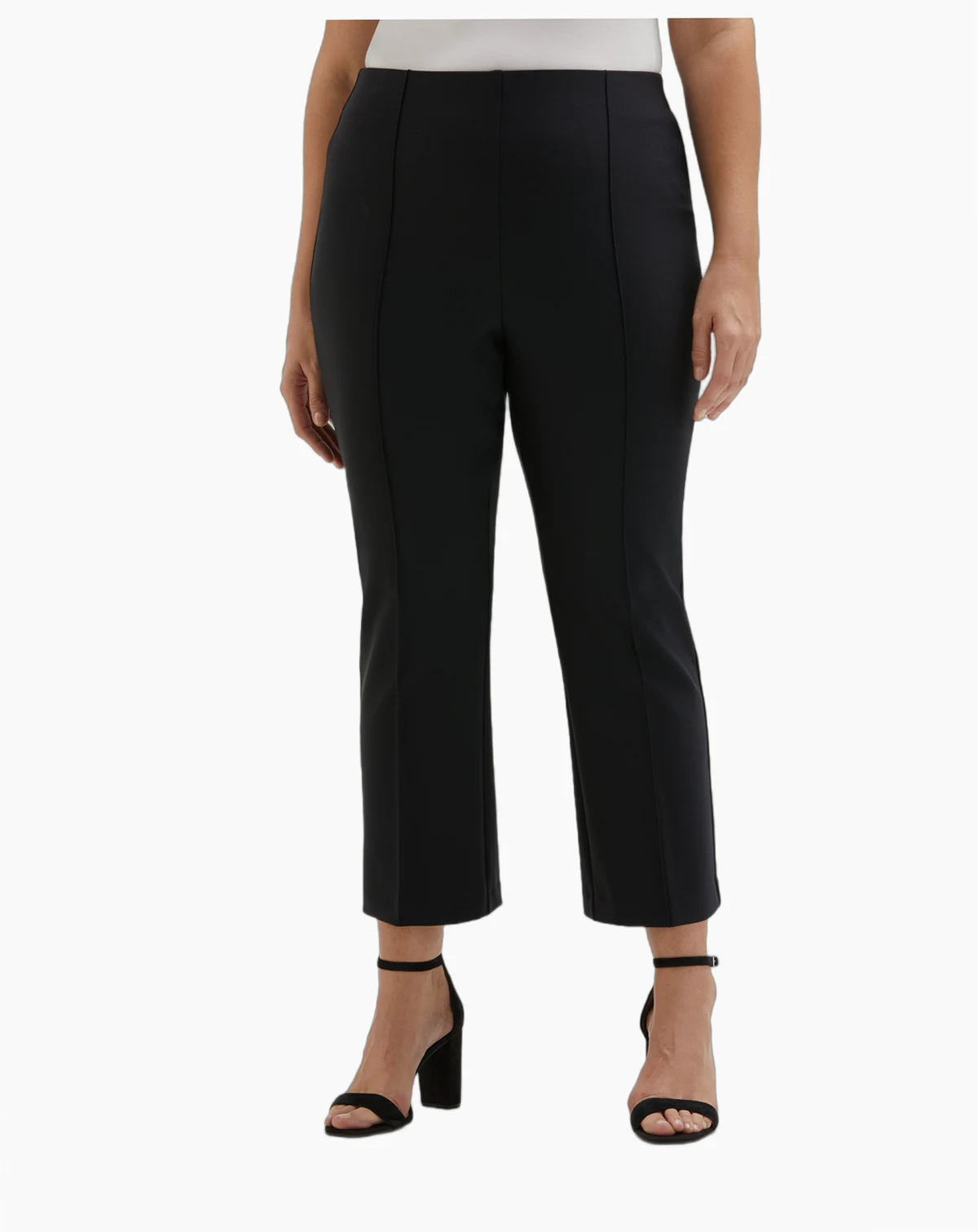 Plus Size Pintuck Crop Pants