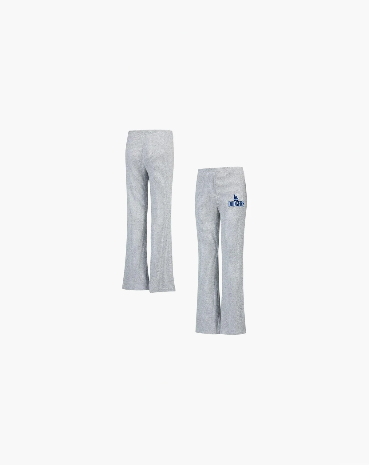 Women's Gray Los Angeles Dodgers Juniper Rib Knit Flare Sleep Pants