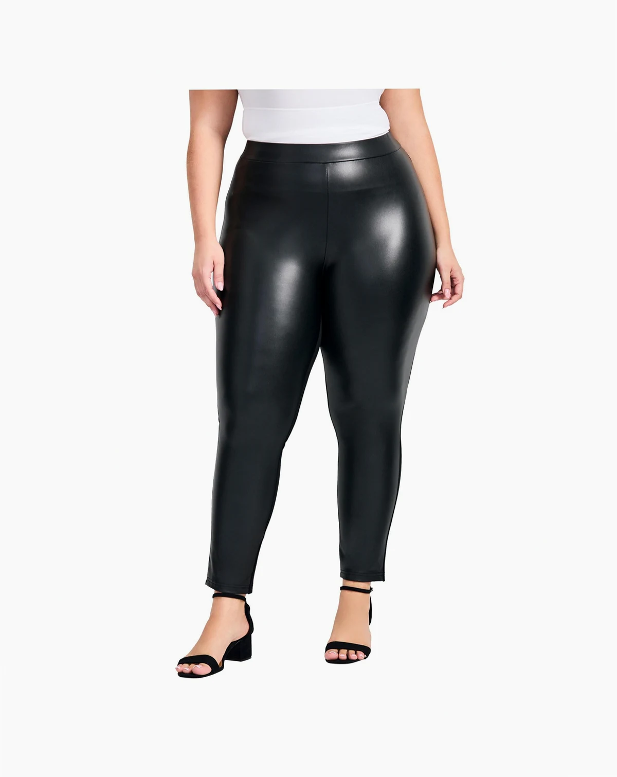 Women's Leather & Ponte Pant