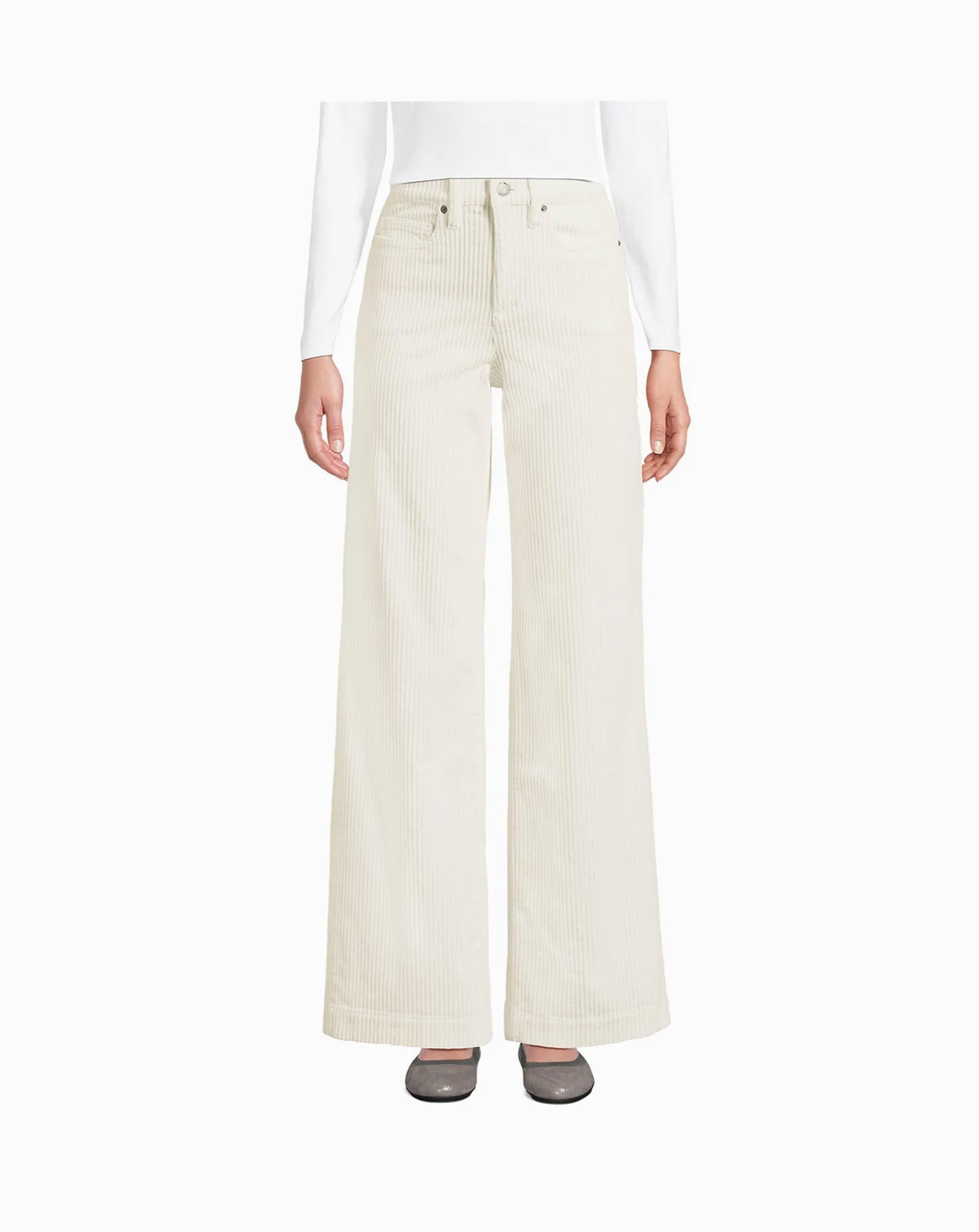 Women's High Rise Wide Leg Corduroy Pants