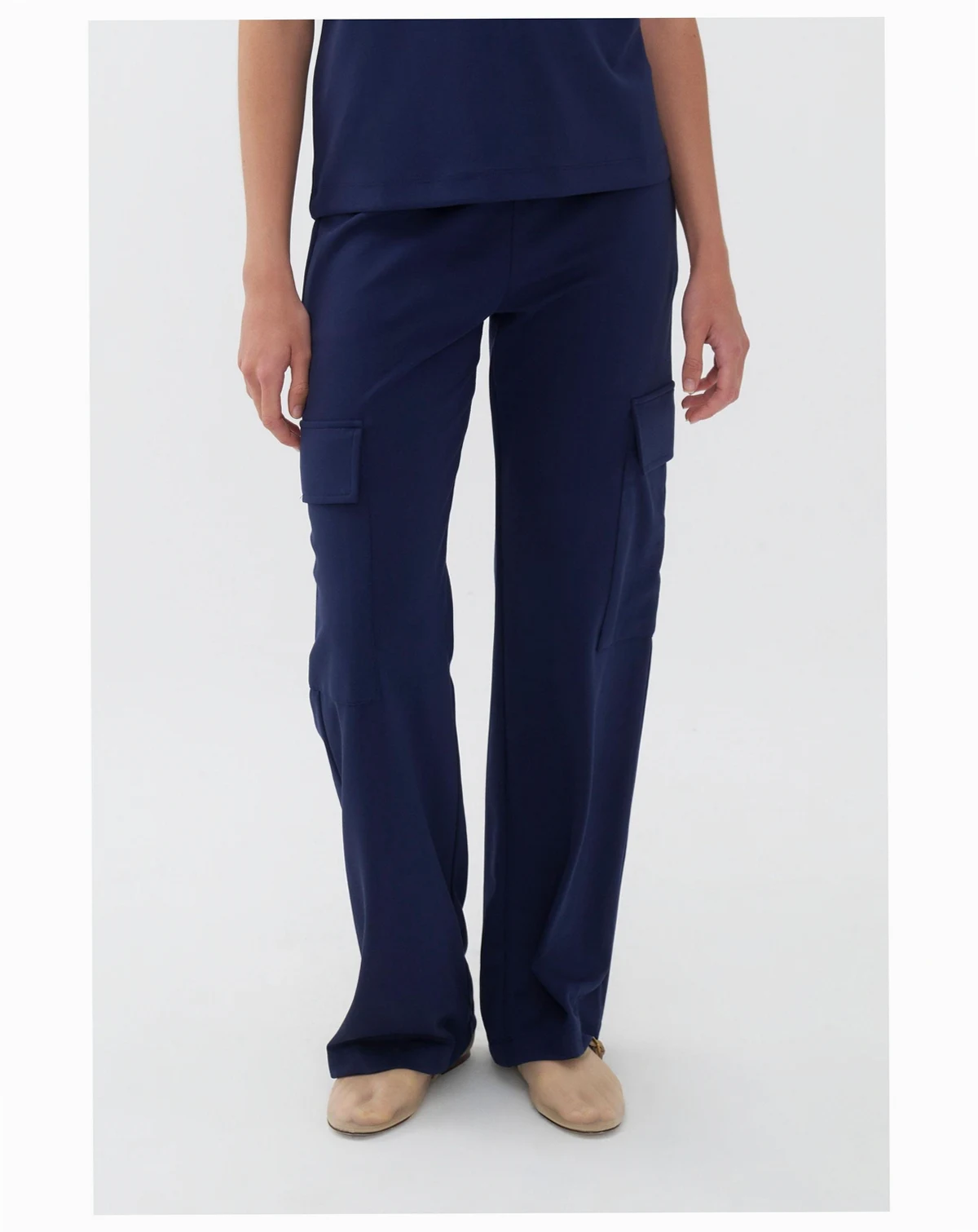 Women's Cargo Pants with Elastic Waistband