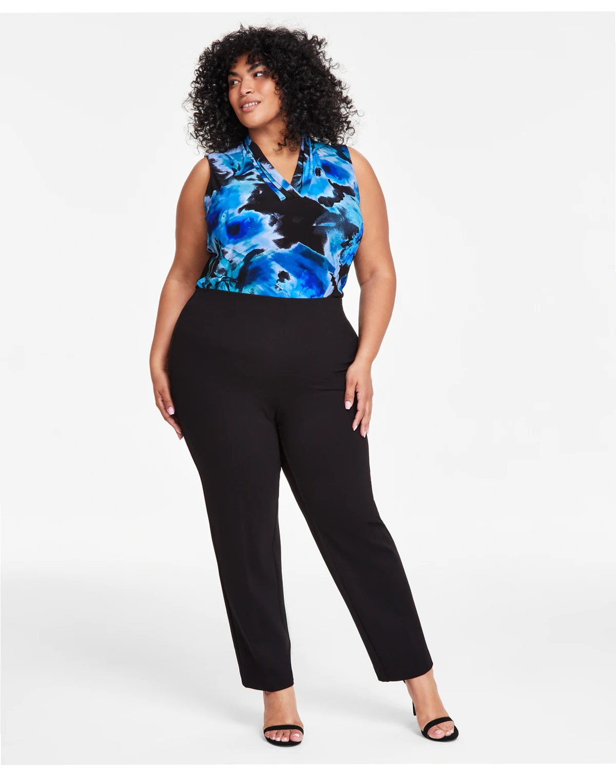 Plus Size Hollywood Slim-Fit Ankle Pants