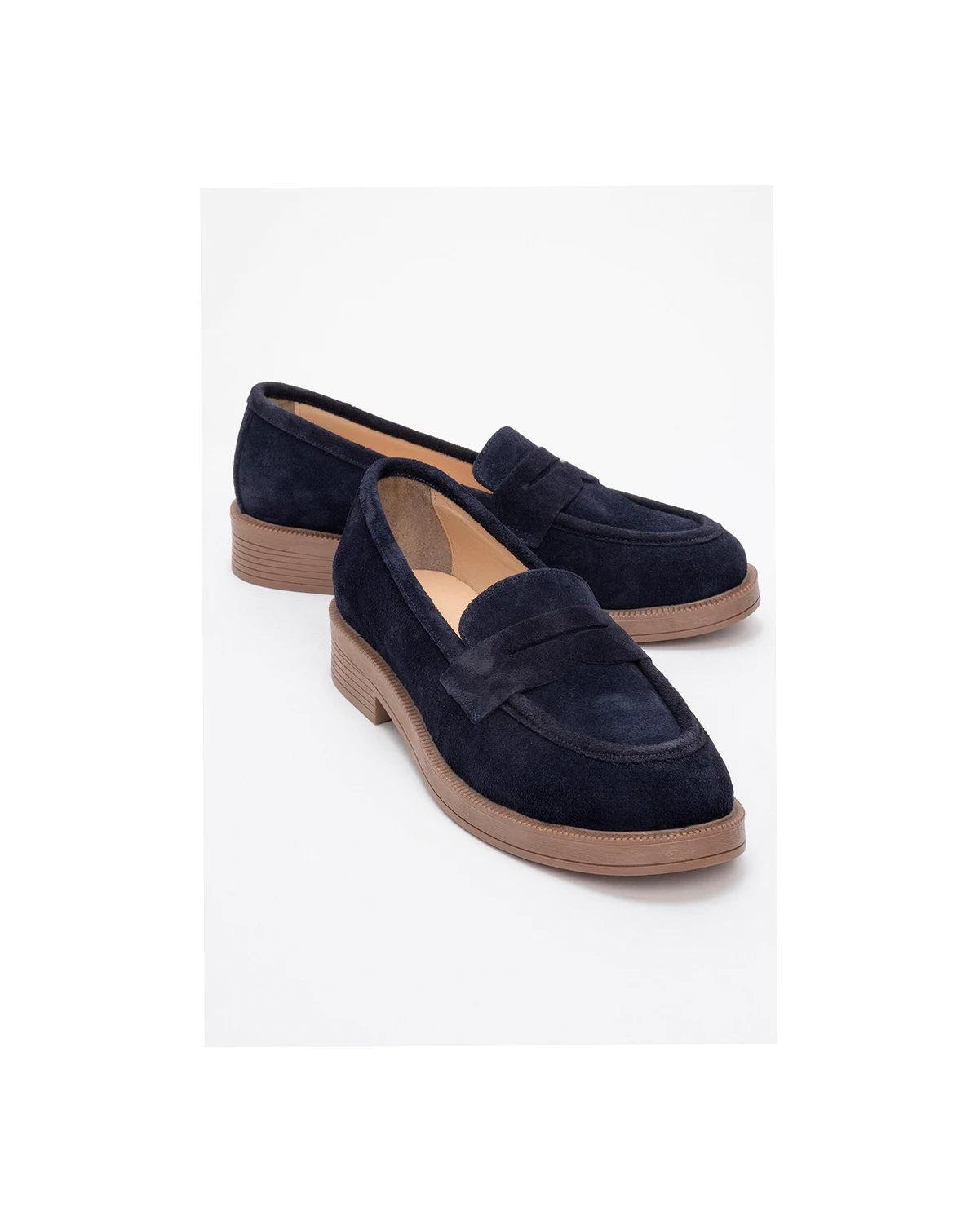Forever & Always Women's Shoes Bree Platform Penny Leather Loafer