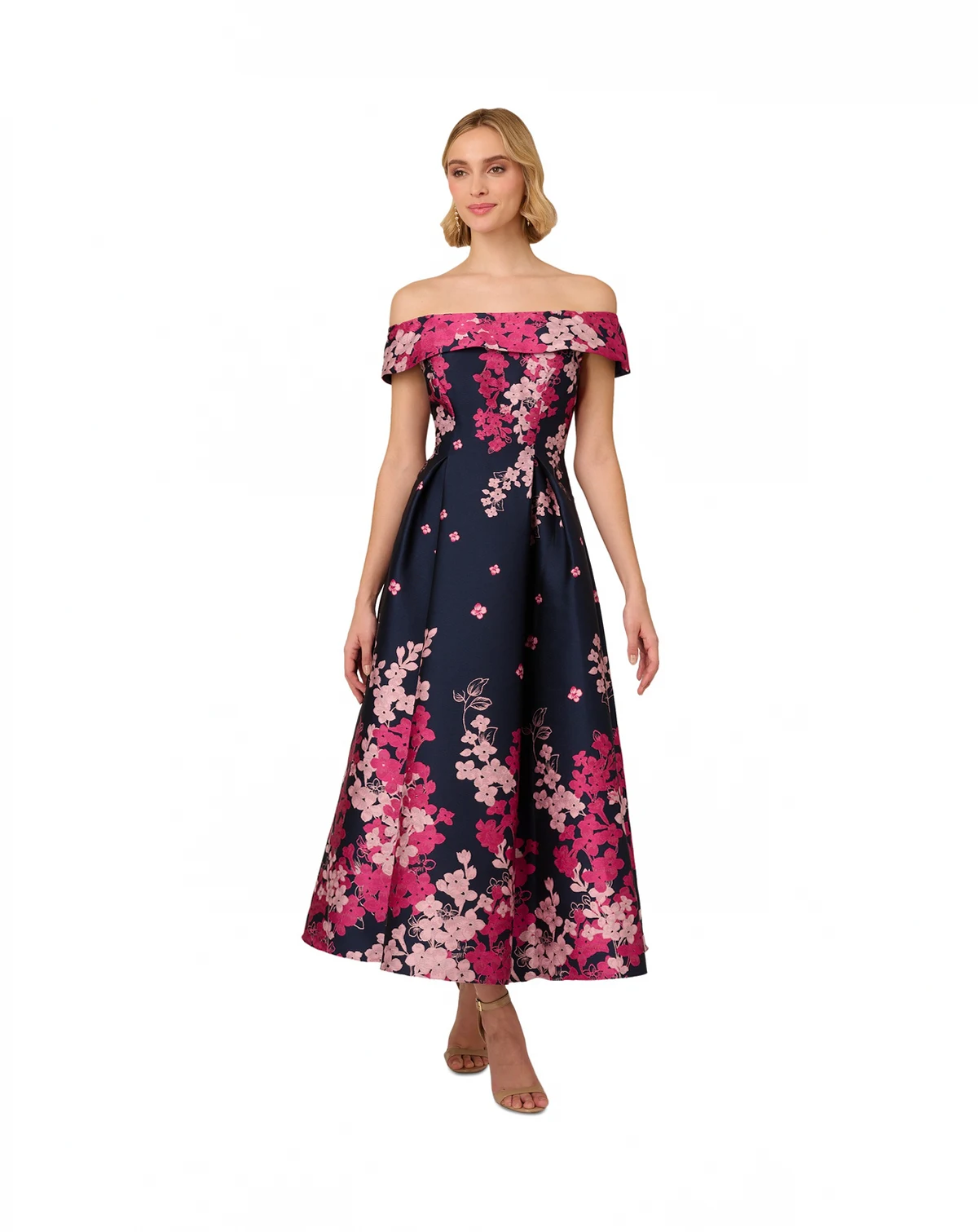 Women's Floral-Print Off-The-Shoulder Dress