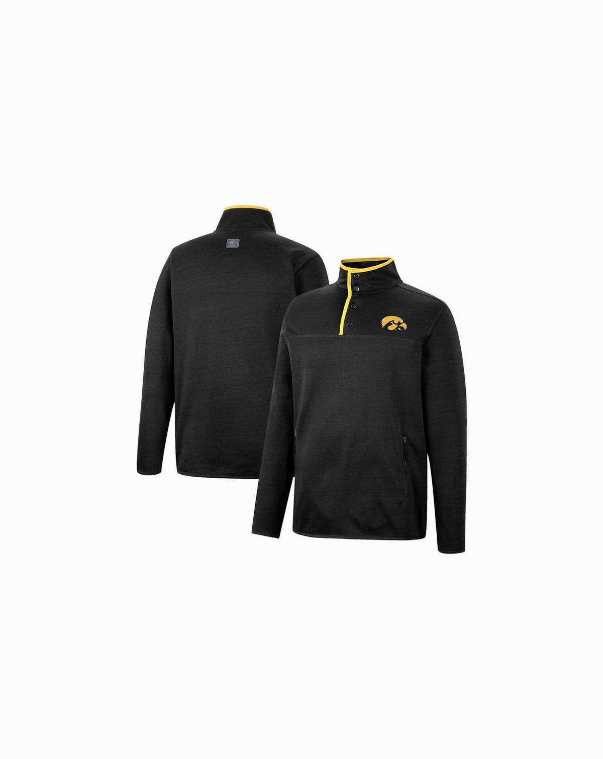 Men's Black Iowa Hawkeyes Rebound Quarter-Snap Jacket