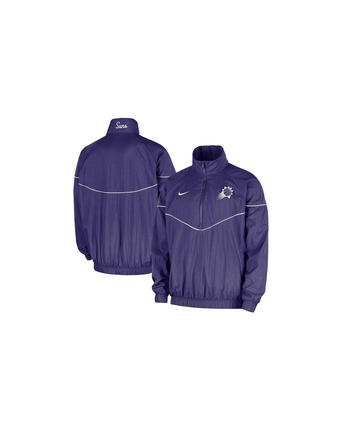 Men's Purple Phoenix Suns Courtside Windrunner Woven Half-Zip Jacket