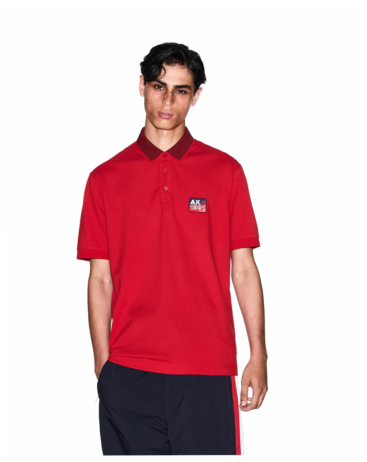 Men's Graphic Pique Collar Tipping Polo Shirt