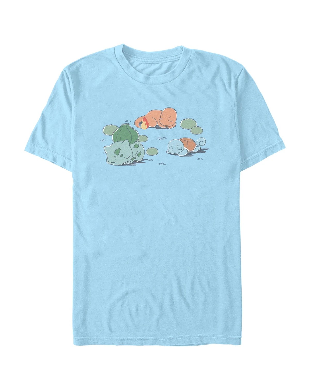 Pokémon Men's Bulbasaur Charmander Squirtle Short Sleeve T-Shirt