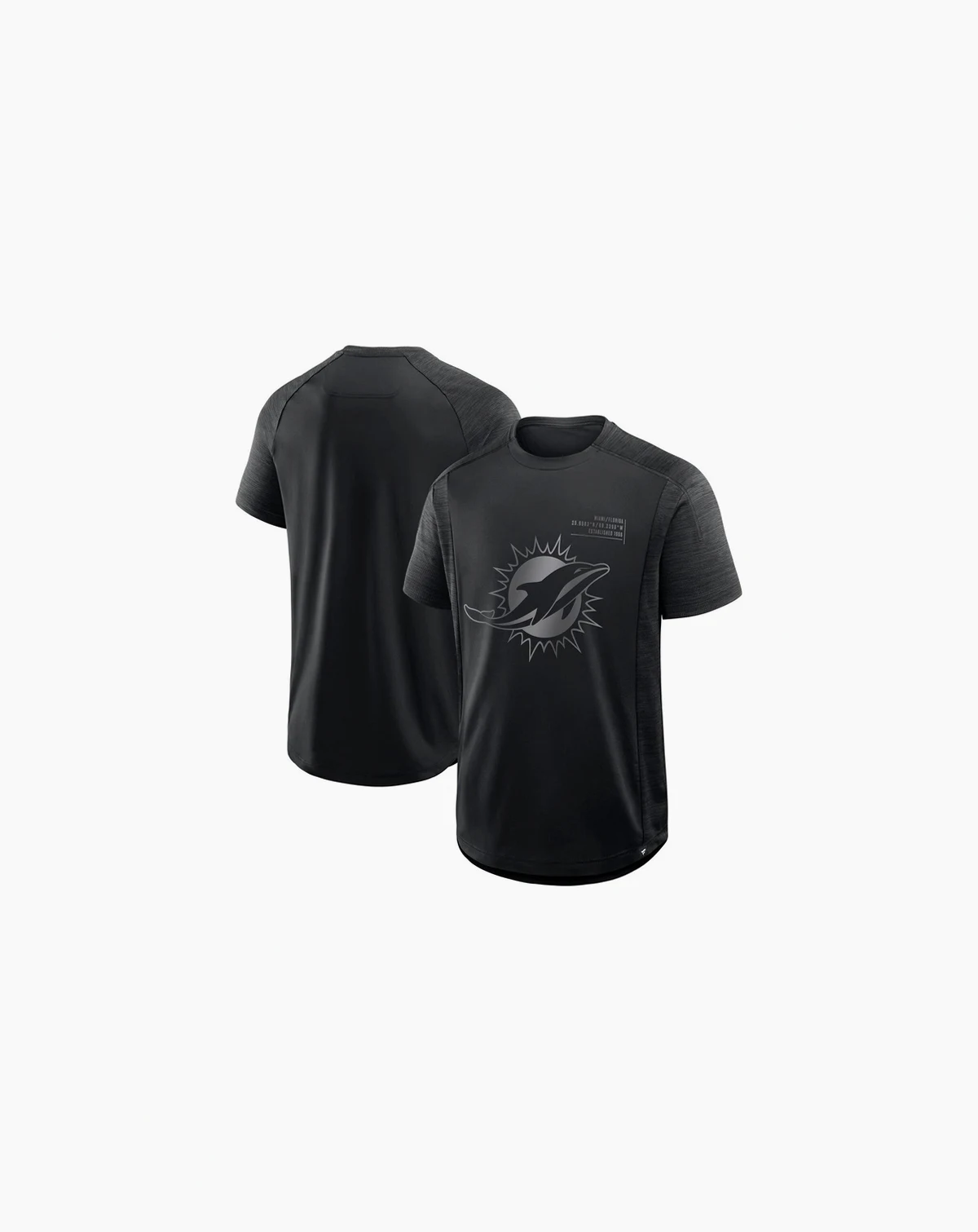 Men's Black Miami Dolphins Deceptive Juke T-Shirt