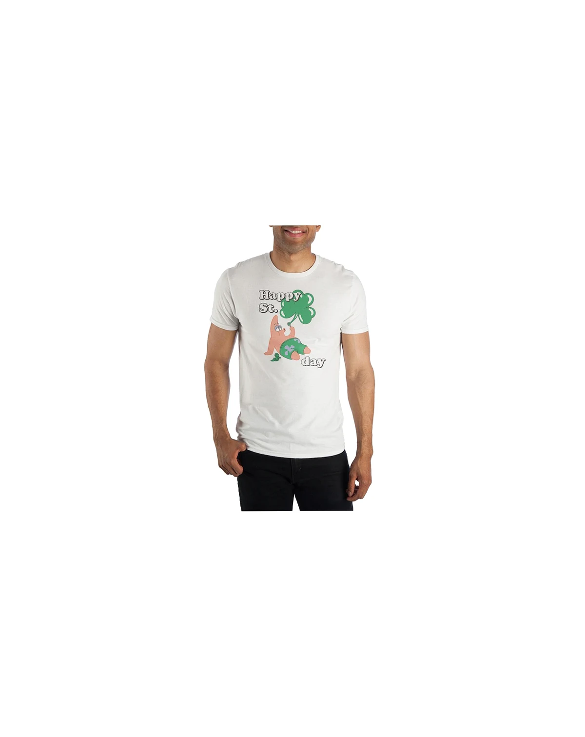 St. Patricks Day Patrick Star  White Graphic Tee -3XL