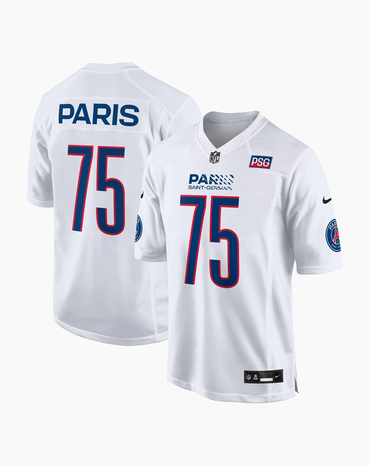 Men's White Paris Saint-Germain 2025 Club World Cup X NFL Jersey