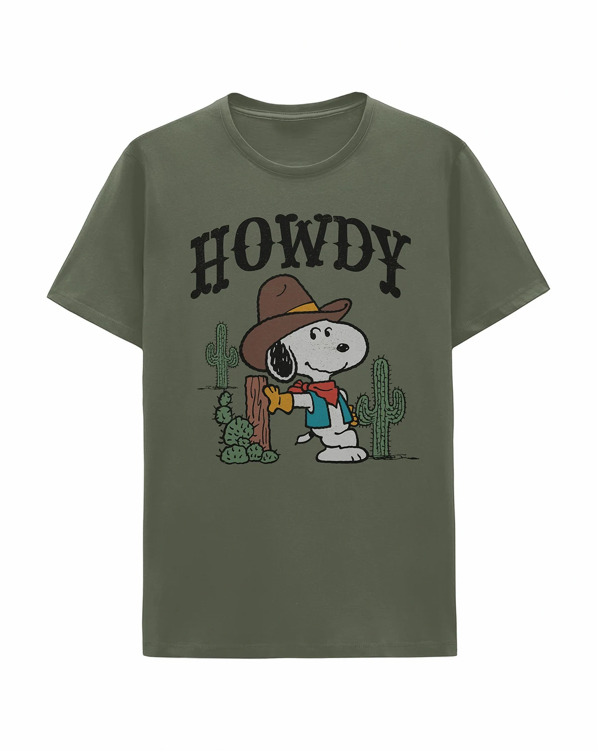 Men's Snoopy Howdy Partner Crewneck T-Shirt