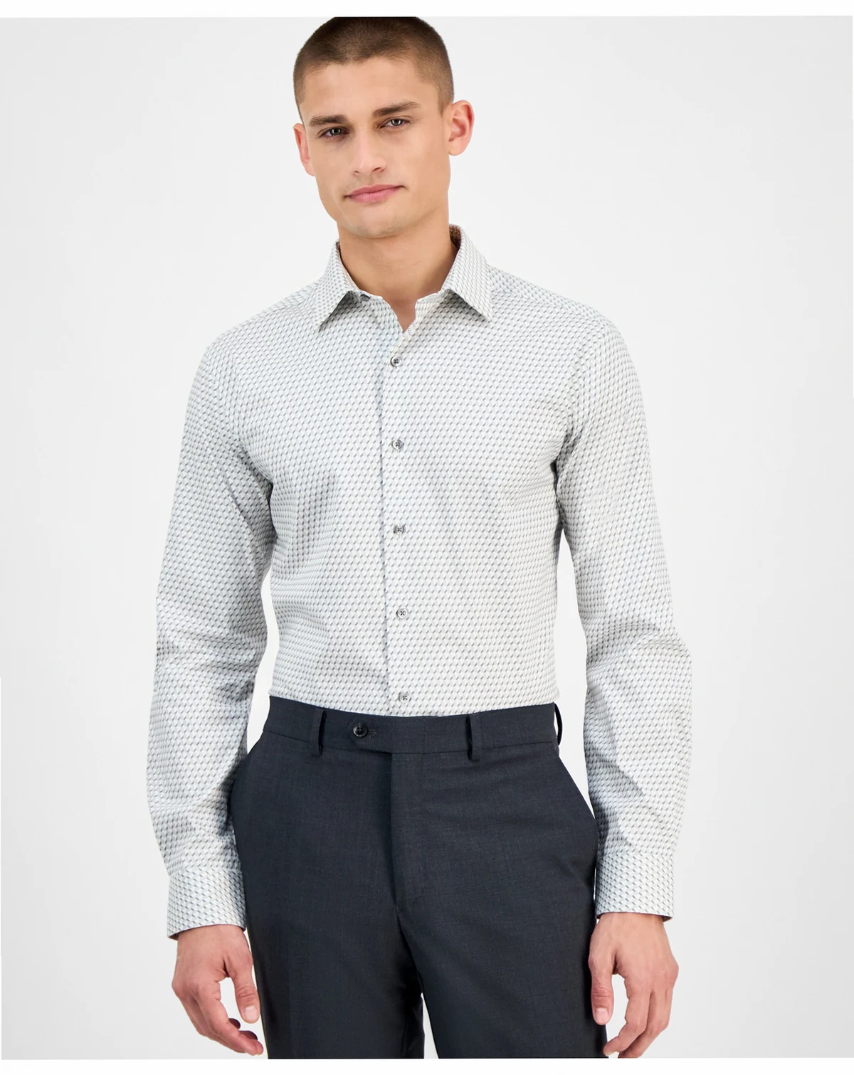 Men's Geo-Print Dress Shirt, Exclusively at Macy's