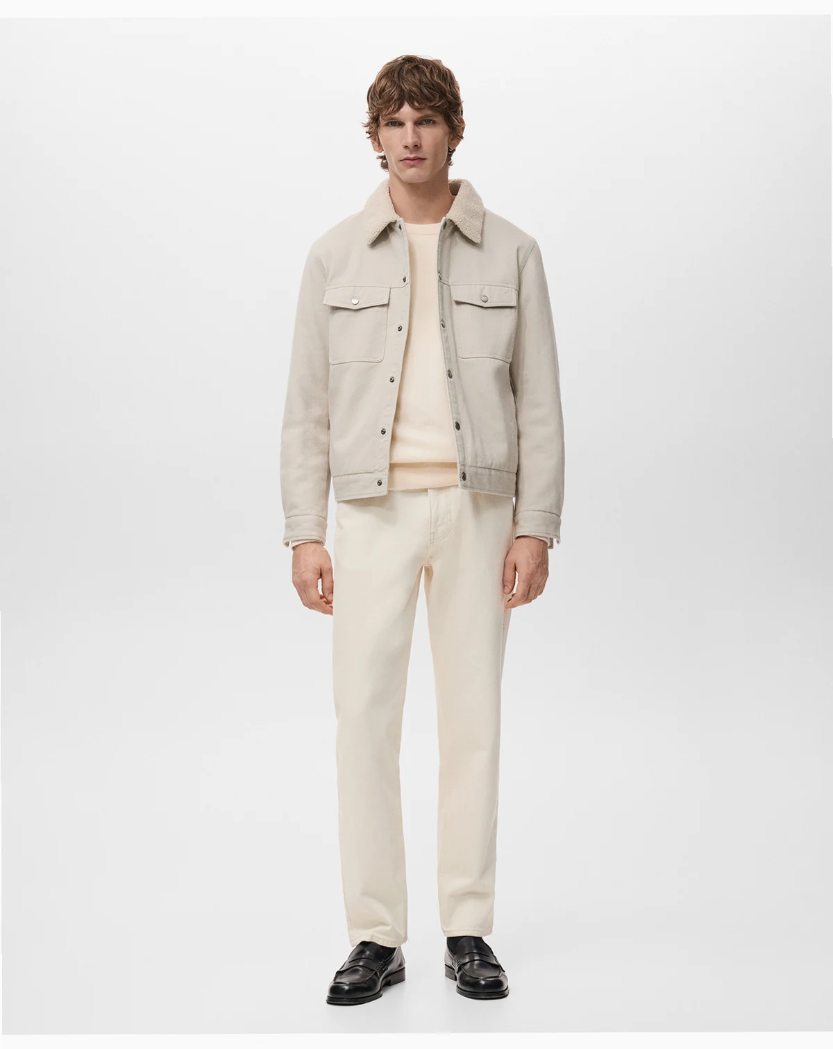 Men's Fleece Lining Denim Jacket