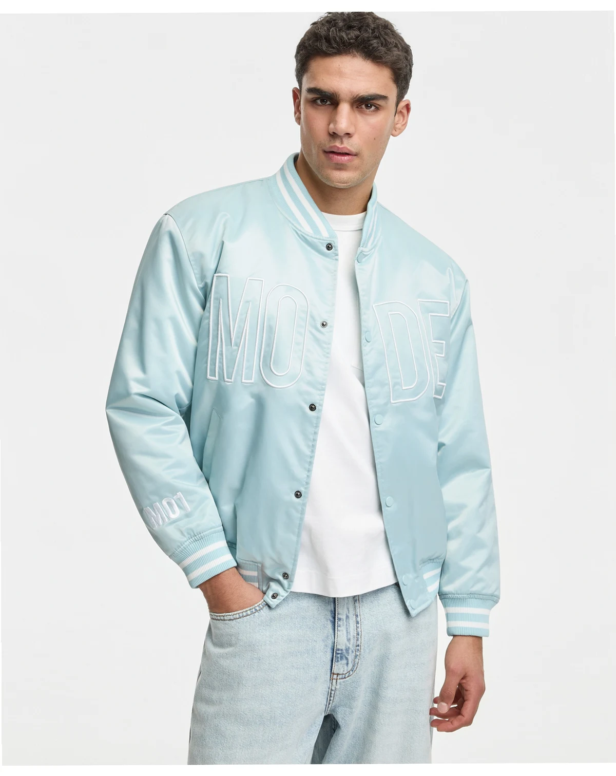 Men's Relaxed-Fit Logo Bomber Jacket, Macy's Exclusive