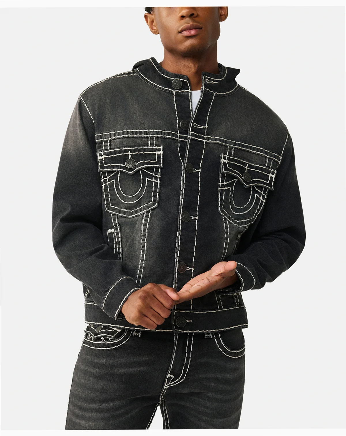 Men's Hooded Denim Jacket