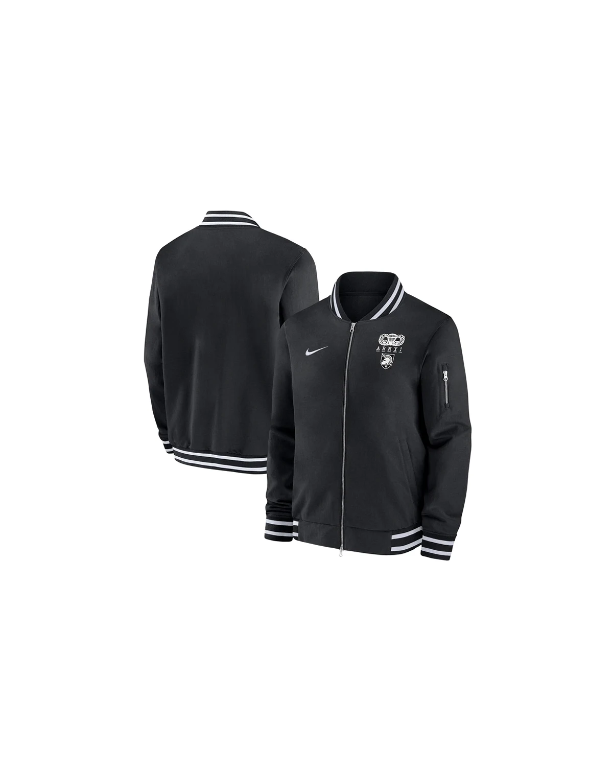 Men's Black Army Black Knights 2024 Rivalry Collection Full-Zip Bomber Jacket