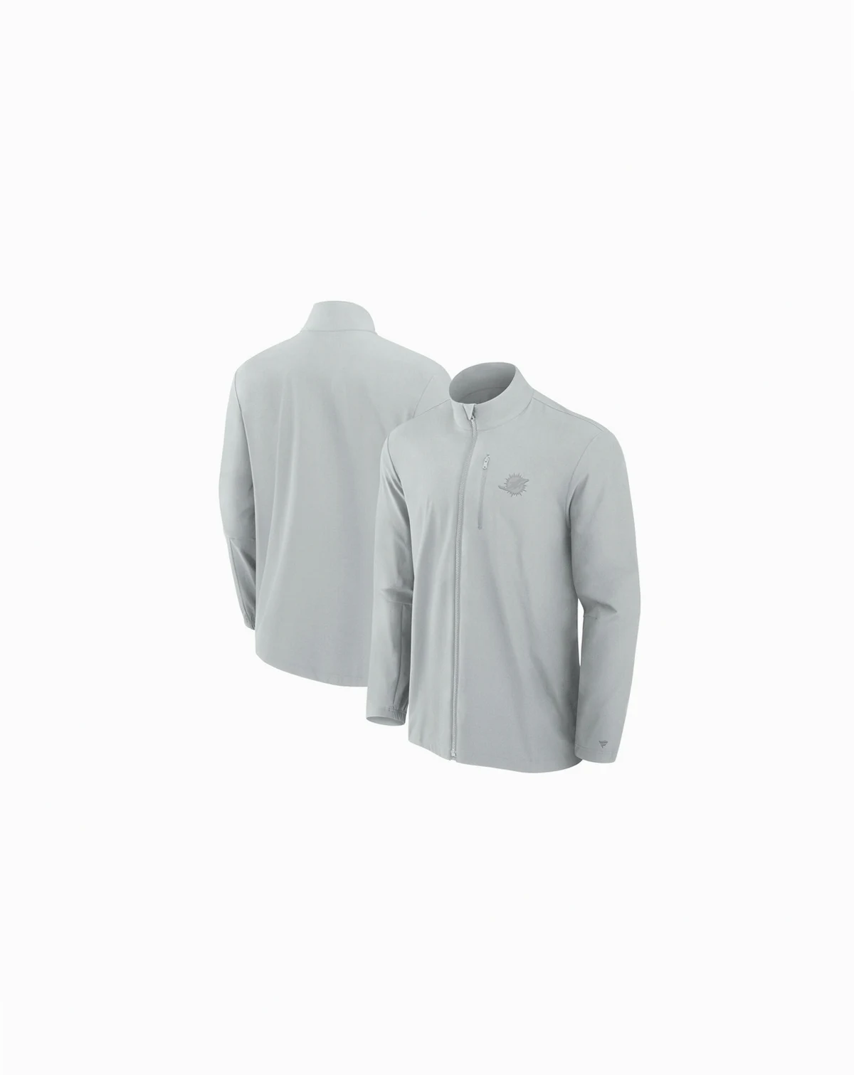 Men's Gray Miami Dolphins Front Office Woven Full-Zip Jacket