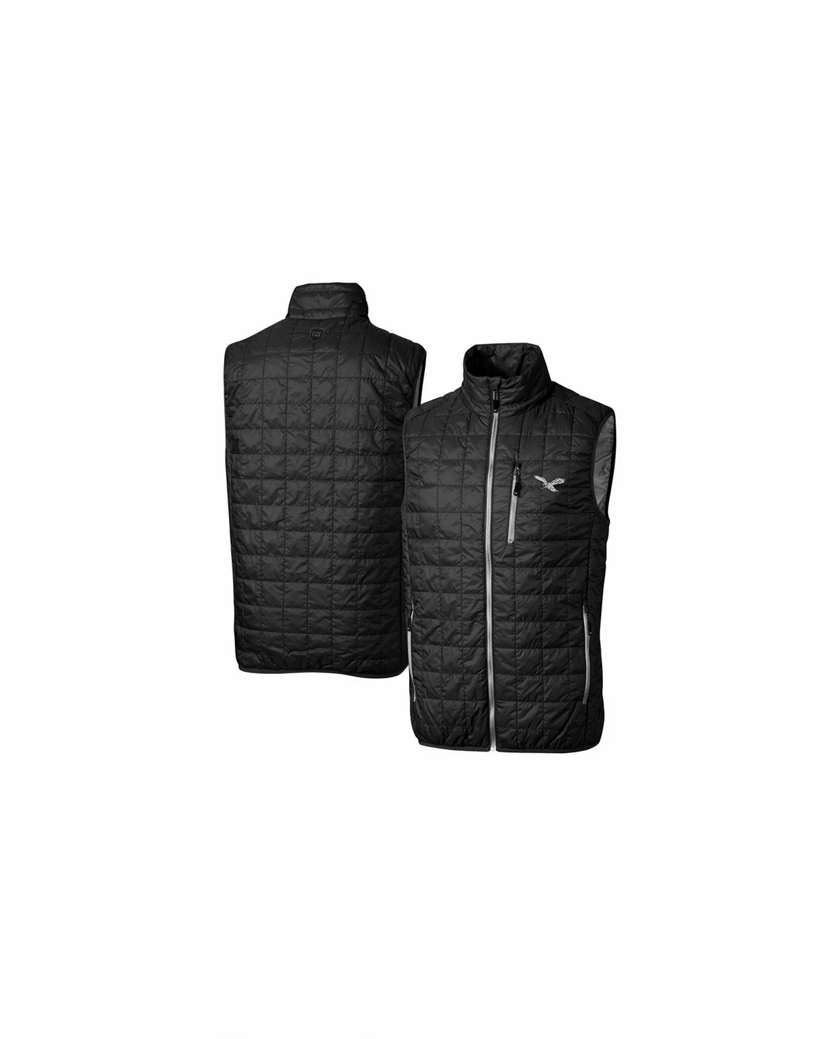 Men's Black Philadelphia Eagles Rainier PrimaLoft Eco Full-Zip Puffer Vest