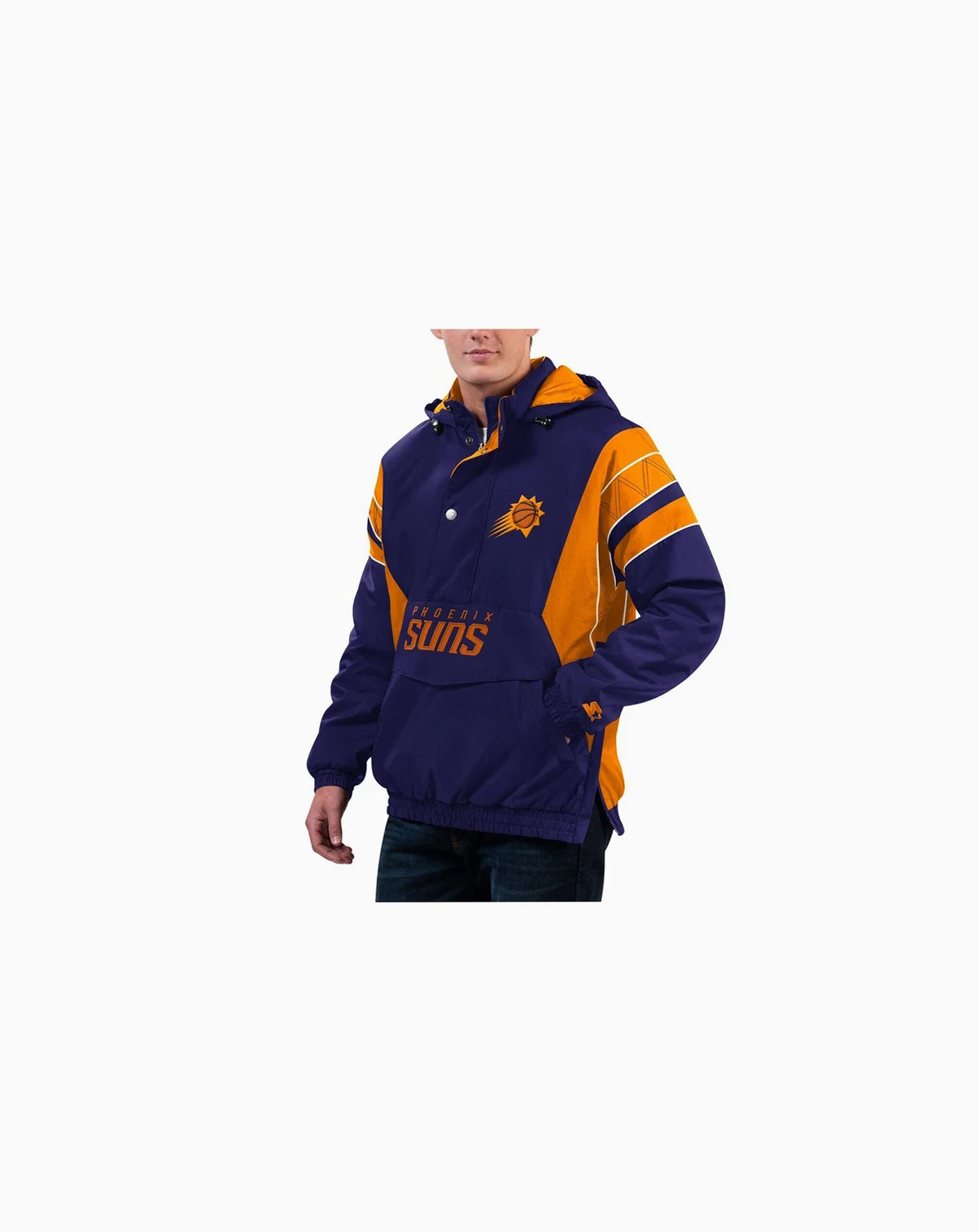 Men's Purple Phoenix Suns Home Team Hoodie Half-Zip Jacket