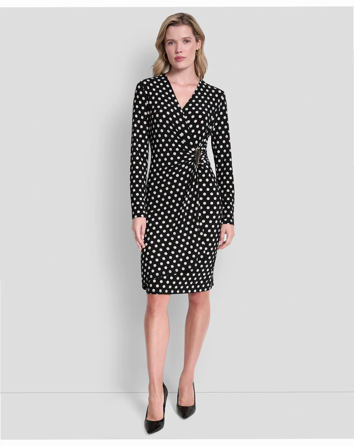 Women's Long-Sleeve Knee Length Dress