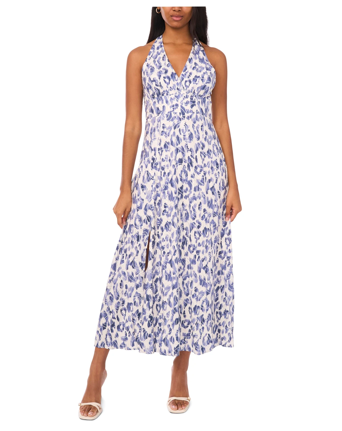 Women's Sleeveless Halter Maxi Dress