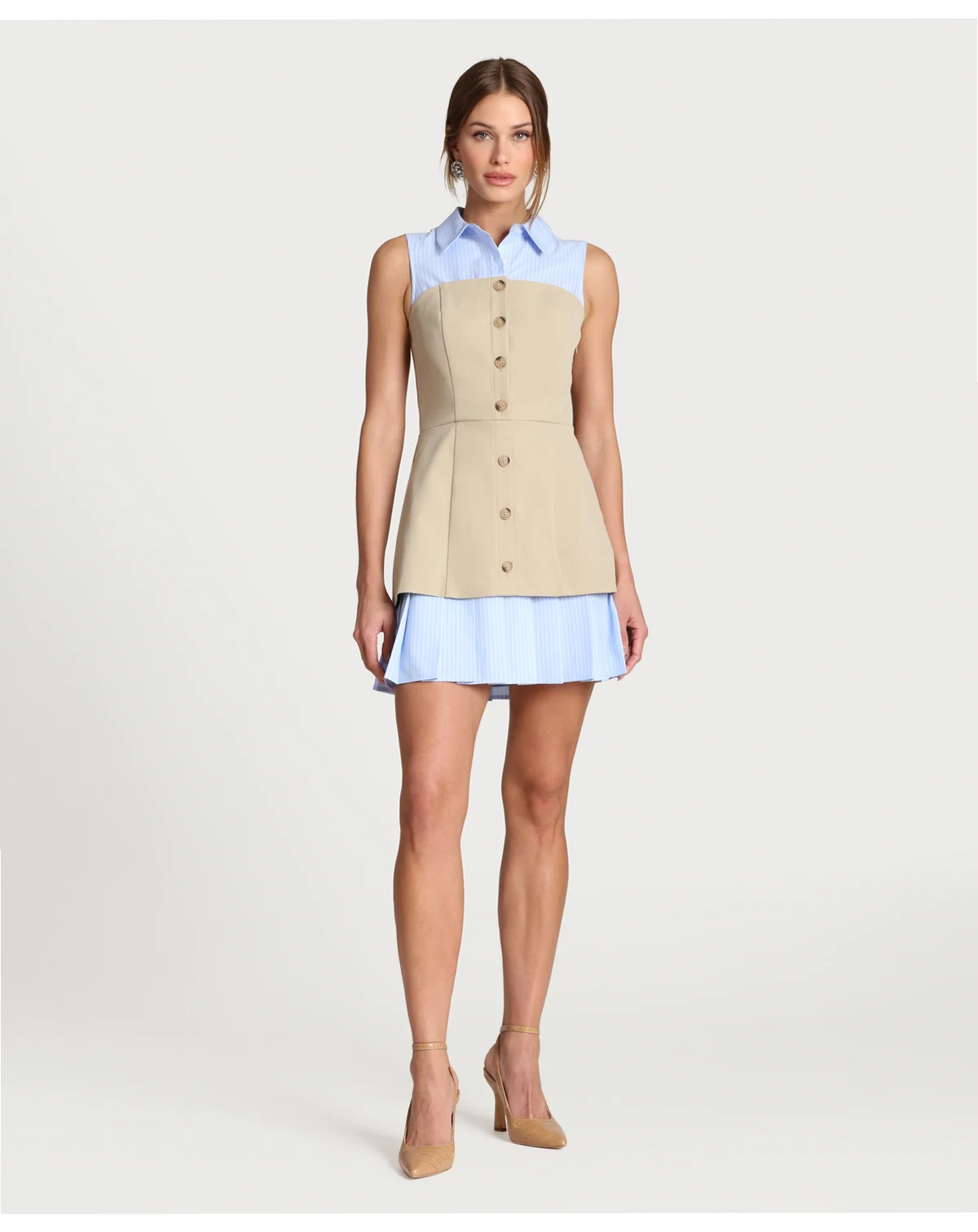 Women's Collared Neck Short Dress