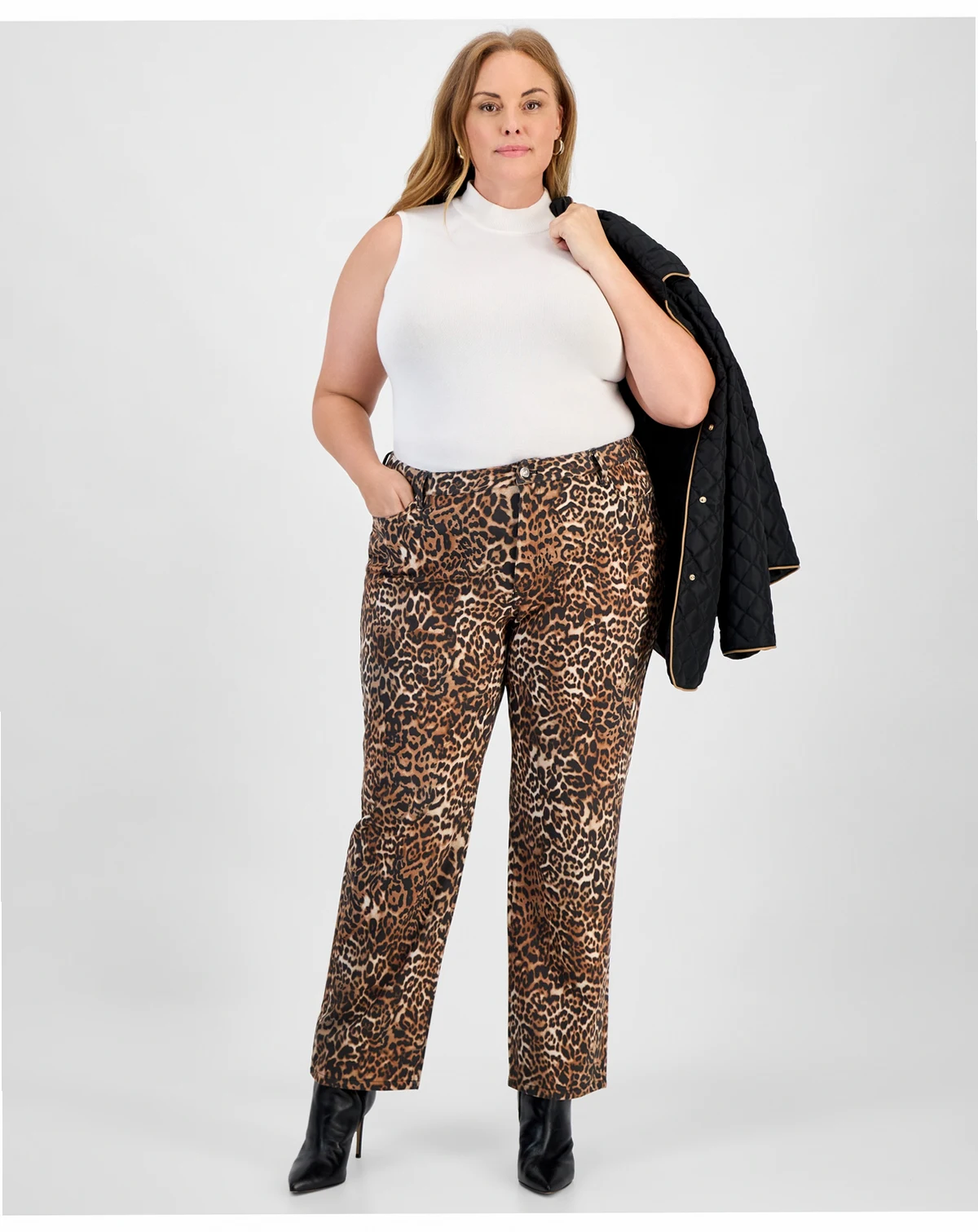 Plus Size Printed Lexington Straight-Leg Pants