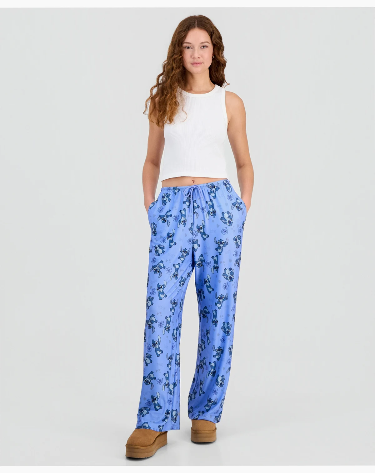 Juniors' Stitch Valentine's Day Brushed Jersey Lounge Pants