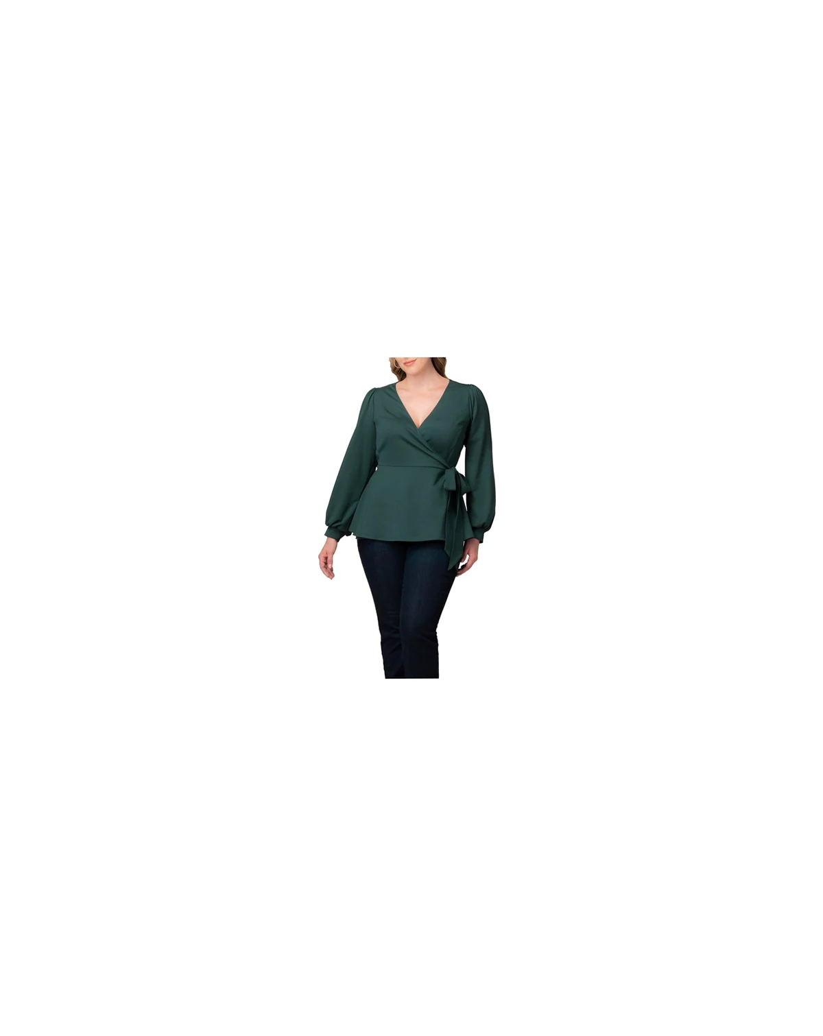 Plus Size Natasha Long Sleeve Wrap Top