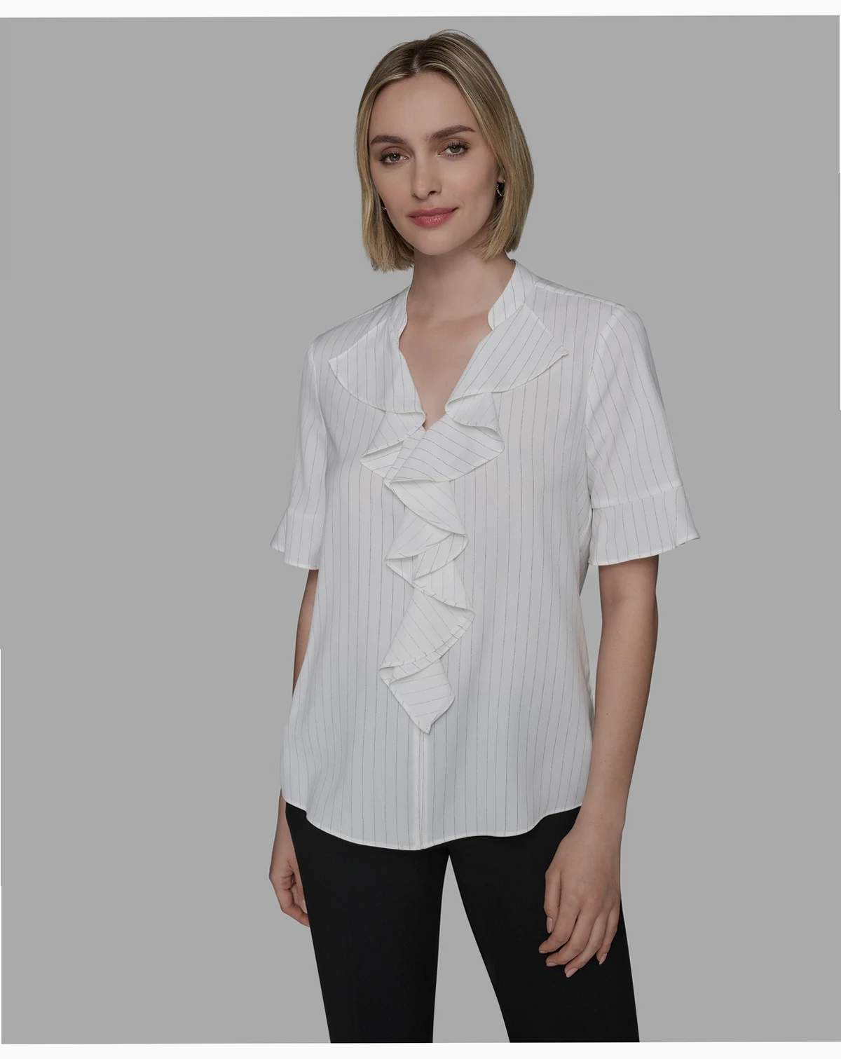 Women's Short-Sleeve Ruffle Top