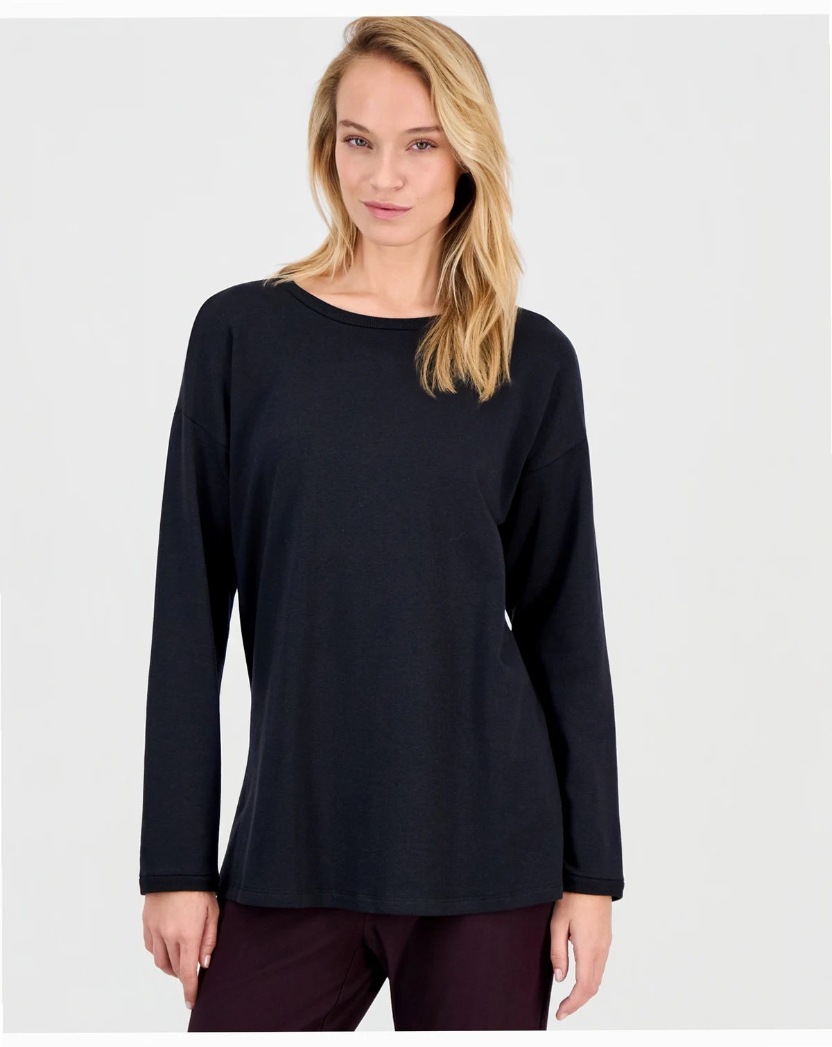 Women's Long-Sleeve Round-Neck Top