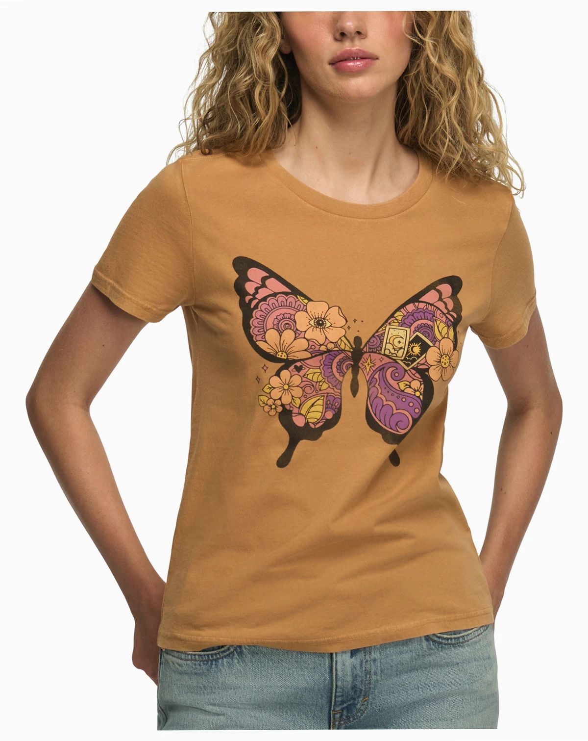 Women's Spiritual Butterfly Classic Crew Neck T-Shirt