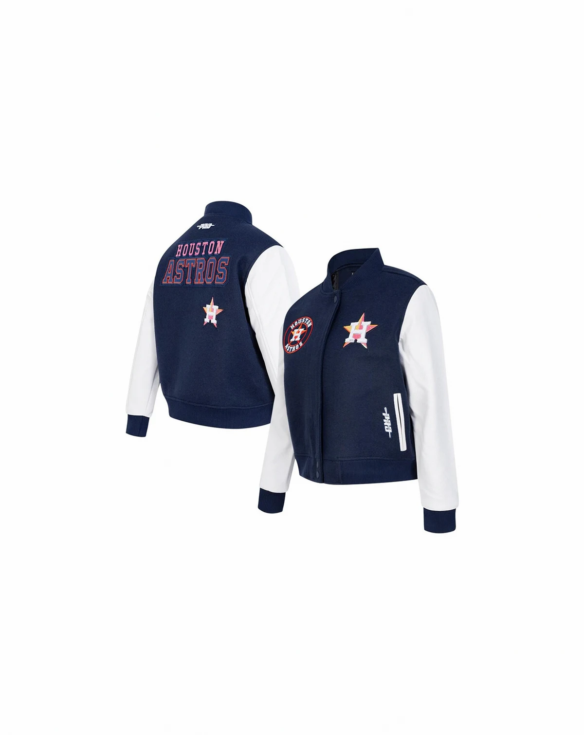 Women's Navy Houston Astros Game Day Classics Wool Varsity Jacket