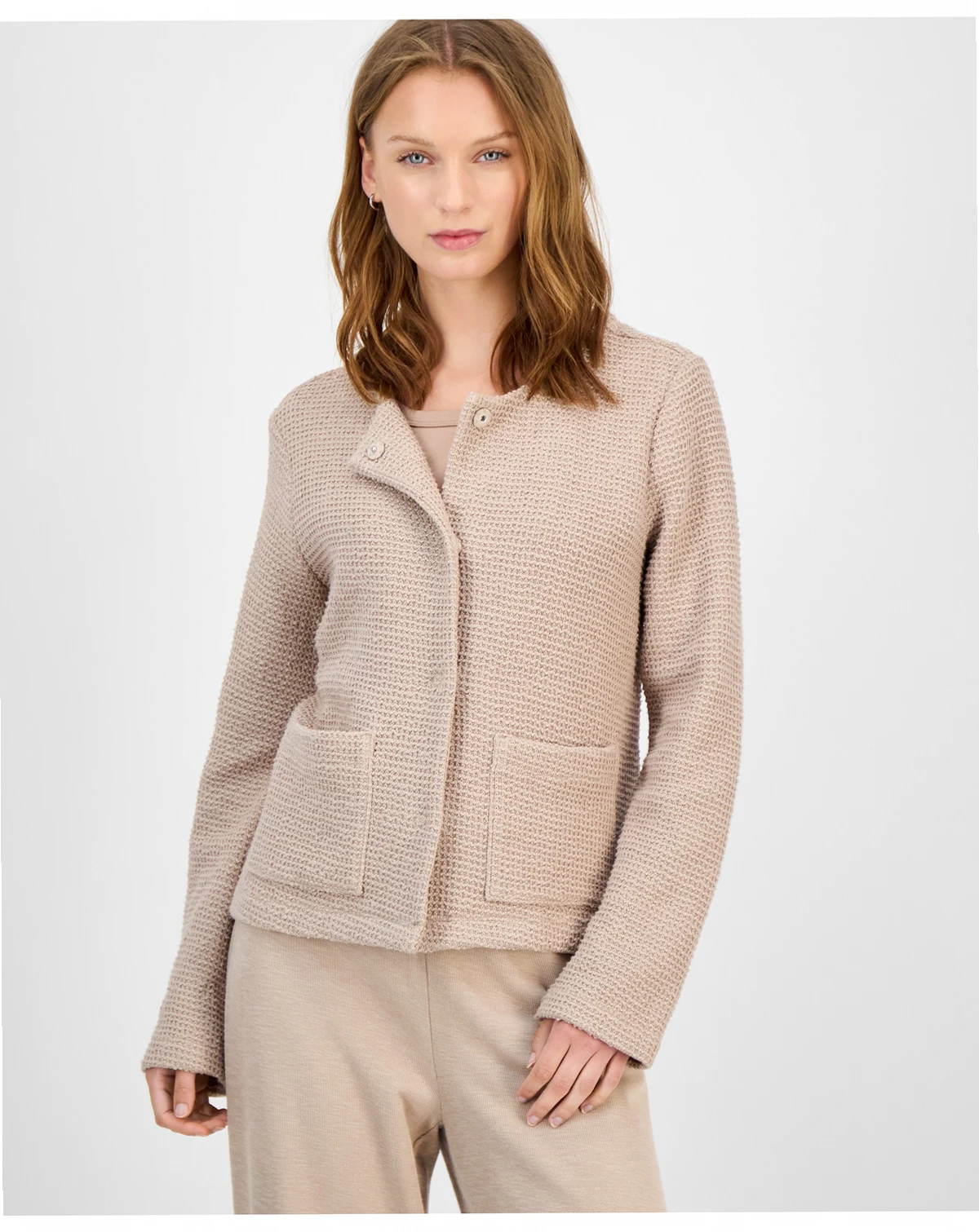 Petite Round Neck Jacket